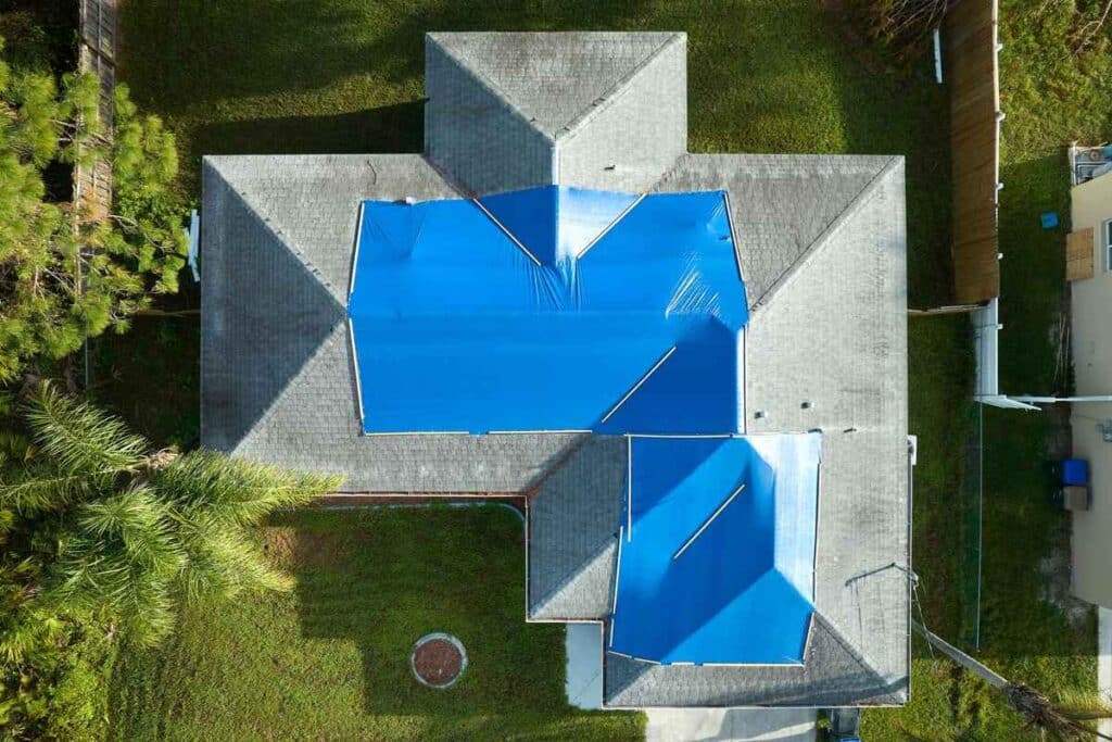 damaged roof